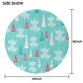 thumbnail image 6 of Turquoise Christmas Tree Pattern Round Tablecloth 60"x60",Wrinkle Wipeable Table Cloth for Kitchen Dining Room Picnic Patio Party, 6 of 6