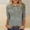 #0210-Gray, variant on Fashion Printed Crewneck Tops for Women, Casual Dolman Sleeve Blouses with Breezy 3/4 Length Design, Lightweight Versatile Tees, Everyday Summer Shirts Gift