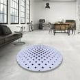 thumbnail image 3 of Ahgly Company Indoor Round Patterned Lavender Blue Area Rugs, 6' Round, 3 of 6