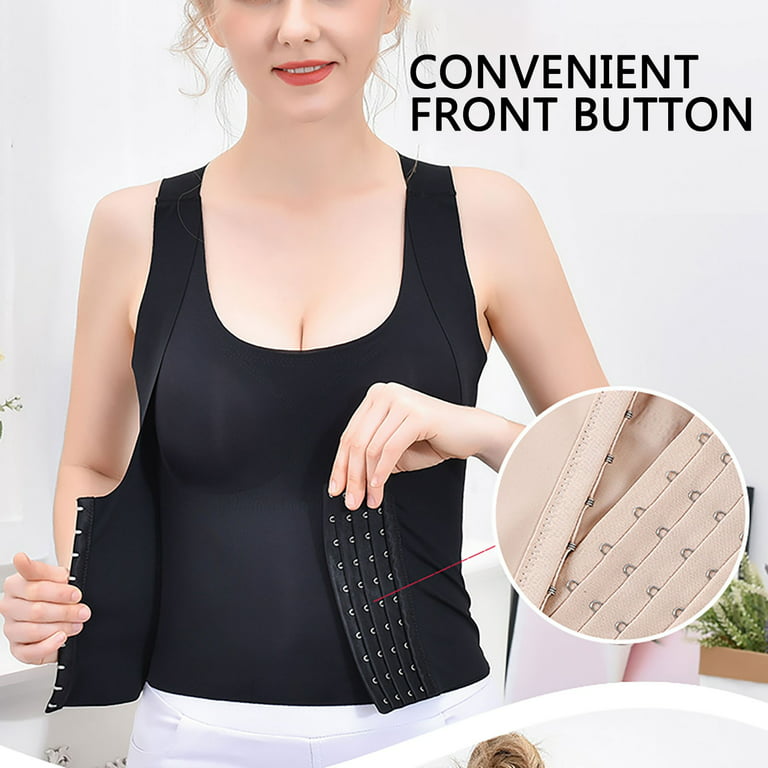 Waist Buttoned Bra Shapewear Tummy Control For Women, 4-in-1 Waist