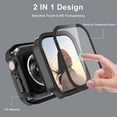 thumbnail image 5 of SOLOLUP (1Pack/3Pack) Compatible with Apple Watch Case 45mm 41mm 44mm 40mm Shockproof Waterproof Tempered Glass Full Protective PC Bumper Case Face Cover Accessories for iWatch Series 8 7 SE 6 5 4, 5 of 7