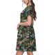 thumbnail image 2 of Balery Flamingos And Palm Leaves Vestidos sueltos de manga corta para mujer, vestidos de verano 2025, vestidos casuales de corte A con vuelo., 2 of 6