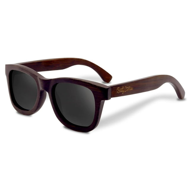 Gafas de Sol para Bebé SUNNIES Bambú Negro Rectangulares 3-8 Años