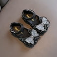 thumbnail image 5 of TOWED22 Girls Toddler Dress Shoes Flower Princess Shoes Glitter Mary Jane Low Heels for Party Wedding(Black,13.5), 5 of 5