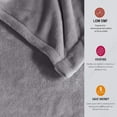 Beautyrest Heated Plush Oversized Solid Microlight Throw
