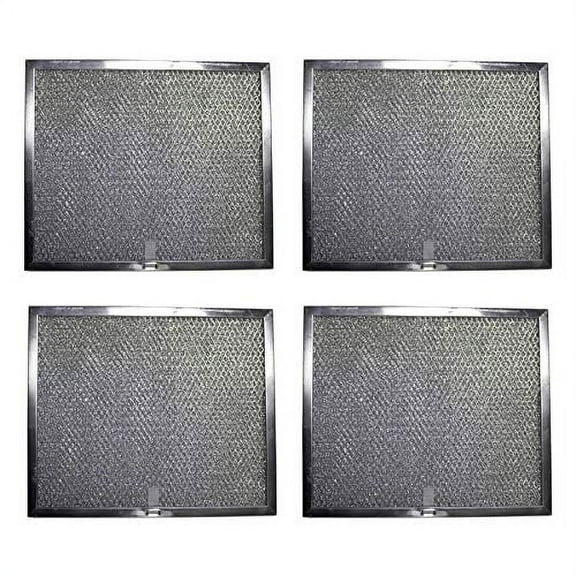 Aluminum Replacement Range Hood Filter 9-7/8" x 11-11/16" x 3/8" (4-Pack)