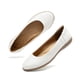 thumbnail image 2 of Zapatos DREAM PAIRS Flats de Ballet Punta Redonda Slip-On Blancos Talla 9, 2 of 7