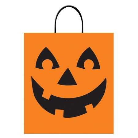 Jack O'Lantern Halloween Trick Treat Loot Party Tote Bag 16" x 14"