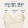 thumbnail image 4 of Dominique Women’s Hannah Strapless Push-Up Longline Bra #7759 - Low Back Corset with Padded Cups - Lingerie for women, 4 of 6