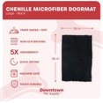thumbnail image 2 of GFDYREE - Ultra Absorbent Microfiber Dog Door Mat, Durable, Quick Drying, Washable, Prevent Mud Dirt, Keep Your House Clean (Black, Large) - 36 x 26 Inch, 2 of 7