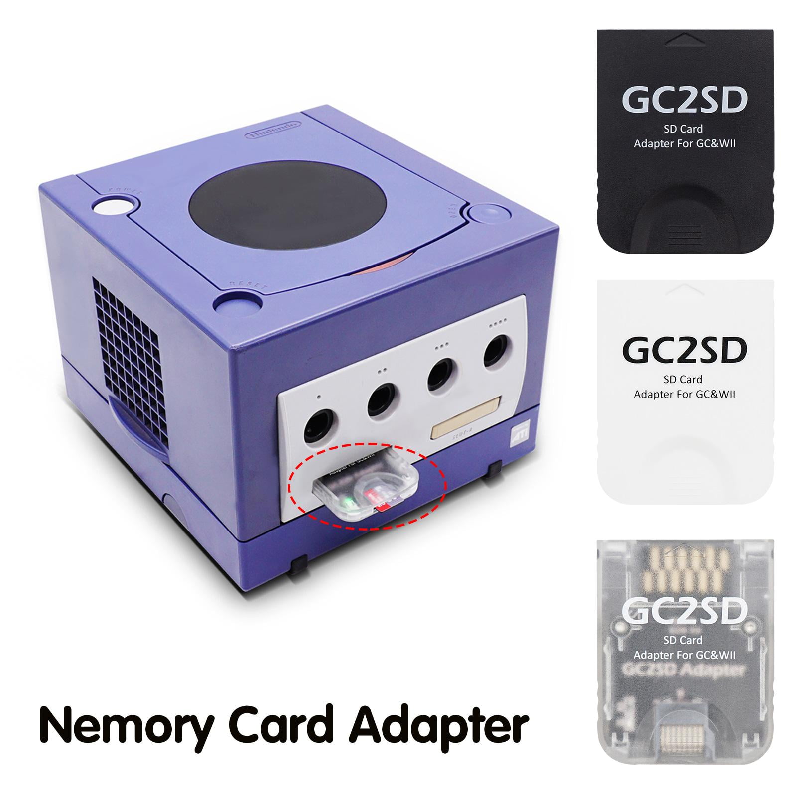 Adaptateur de carte mémoire, Plug and Play, pour Nintendo GameCube NGC,  pour Wii GC2SD, 1 pièce