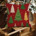 thumbnail image 4 of Tyidzon Red Christmas Pillow Covers 18x18 Farmhouse Christmas Decorations Snowflakes Christmas Tree Merry Christmas Pillow Cases Case for Winter Holiday Couch Home Decor, 4 of 6