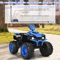 thumbnail image 4 of Costway Cuatriciclo Eléctrico ATV para Niños Coche Montable de Batería Marcha Adelante Atrás Velocidad Alta Baja con Música Luces LED Azul, 4 of 9