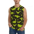 thumbnail image 1 of Balery Cute Cartoon Dinosaurs Camisetas sin mangas para hombre, absorbe la humedad y protege contra el mal olor.-XX-Large, 1 of 7