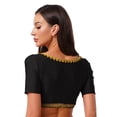 thumbnail image 6 of Aislor Women 2-piece Belly Dancing for Rave Party Shiny Sequin Tassel Outfits Black XL, 6 of 7