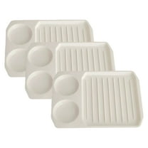 3PCS Versatile White Bacon And Egg Steamer Tray For Cooking