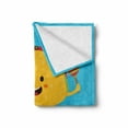 thumbnail image 2 of Mexican Soft Flannel Fleece Throw Blanket, Dancing Funny Taco Smiling Face and Maracas Childish Cartoon, Cozy Plush for Indoor and Outdoor Use, 70" x 90", Earth Yellow Blue, by Ambesonne, 2 of 6