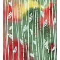 thumbnail image 3 of Ambesonne Watercolor Duvet Cover Sets, Doodle Leaves Exotic, 2-Queen, Jade Green Yellow Red, 3 of 7