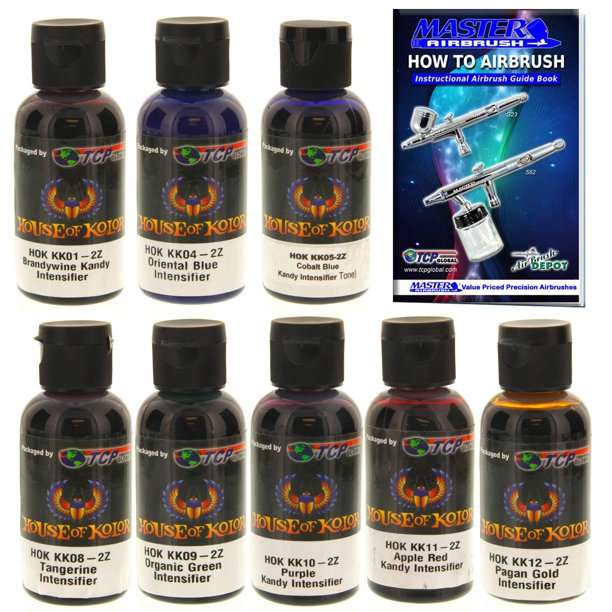 House of Kolor 2oz 8 COLOR KIT KANDY KONCENTRATE Intensifier PaintS