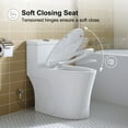 thumbnail image 3 of HOROW Compact One Piece Toilet 10" Rough-in Elongated 0.8/1.28 GPF and MAP 1000g with Comfortable Seat Height 17.3" Dual Flush, 3 of 11