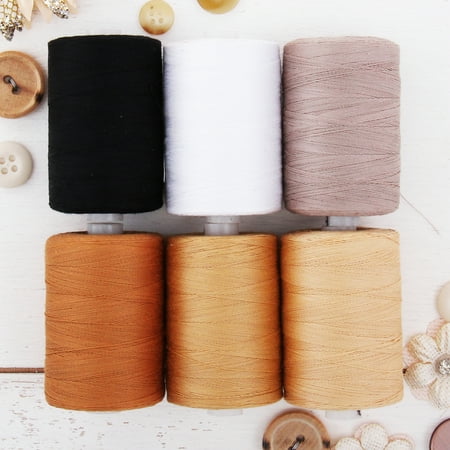 Threadart 100% Cotton Thread Set | 6 Quilting Tones | 1000M (1100 Yards) Spools | For Quilting & Sewing 50/3 Weight | Long Staple & Low Lint | Over 20 Other Sets