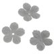 thumbnail image 4 of 30 Uds. Apliques de flores de tela de Scrapbooking costura DIY artesanía decoración de boda gris Zulema Adorno de flores de tela, 4 of 8