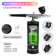 thumbnail image 3 of Kit with Compressor, Rechargeable Portable High Pressure Air Brushes with 0.3mm Nozzle, 3 of 7