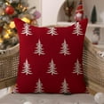 thumbnail image 4 of Christmas Pillow Covers 20x20 inch Set of 2 Christmas Tree Decorative Red Throw Pillow Covers Winter Famliy Decoration for Home Couch TH-30K20, 4 of 6