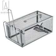 Gustave 2Pcs Rat Trap Cage Humane Mouse Traps Animal Pest Mouse Control Bait Catch -11*5.5*4.3 inch