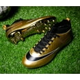 thumbnail image 2 of Men's Soccer Cleats High-Top Unisex Football Boots with Golden Soled Spikes for Outdoor and Indoor Training and Athletic Performance, 2 of 5