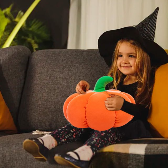 Fiudx Liquidación de ofertas flash Muñeco de peluche de calabaza para Halloween, cojín de sofá de calabaza, muñeco de calabaza, regalos para niños