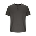 thumbnail image 4 of YFNNUP Mens Henley Shirt Classic 3 Button Slim Fit Quick Dry Gym Tshirt Short Sleeve Lightweight Casual T Basic Tee Tops, 4 of 8