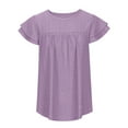 thumbnail image 6 of Ichuanyi Womens Shirts , Womens Fashion Solid Color Loose Casual T-Shirt Summer Short Sleeve O-neck T Shirts, 6 of 8