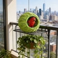 thumbnail image 4 of syligr Plastic Woven Bird Hammock Small Pet Bird Sleeping Nest Bird Cage Accessories for Parrots Cockatiels Lovebirds 5.9 Inch Hanging Chew-Resistant Warm House, 4 of 6