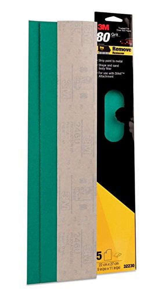 3m Green Corps File Sheets, 32230, 80 Grit, 2 3/4 In X 16 1/2 In