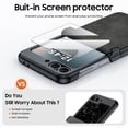 thumbnail image 3 of Oupeigar para Samsung Galaxy Z Flip 6 Funda de Teléfono con Protección de Bisagra y Protección de Pantalla, Cubierta de Cuero Ultradelgada a Prueba de Golpes - Negro, 3 of 9