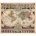 thumbnail image 2 of Visscher, Nicholas 29x26 White Modern Wood Framed Museum Art Print Titled - Planisphaerium, 2 of 4