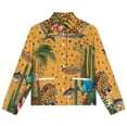 thumbnail image 4 of Jackets for Women Winter Coat Jackets Flannel Stand Collar Jacket(Tropical Jungle Leopard Vibrant Scene,Size:S-4XL), 4 of 7