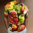 thumbnail image 2 of Composition with Assorted Fruits Men Zipper T-shirt Summer Casual Short Sleeve T-shirt Top, 2 of 7