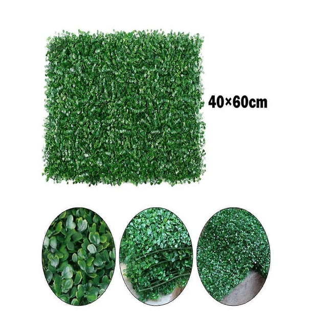 1x Artificial Plants Grass Wall Simulated Lawn Backdrop Flowers Wedding Boxwood Hedge Panels Fence Greenery Wall Decor 40*60cm