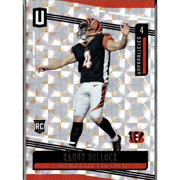 2019 Panini Unparalleled Hyper 18/25 #38 Randy Bullock Cincinnati Bengals Football Card Cincinnati Bengals NFL Football Trading Card