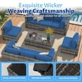 thumbnail image 3 of Sunmthink 10-Piece Wicker Patio Furniture Sets, Outdoor Conversation Set with 4 Inches Thick Cushions and Waterproof Cover, 3 of 9