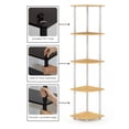 thumbnail image 4 of Furinno 2-99811BE Turn-N-Tube 5-Tier Corner Multipurpose Display Shelves, Set of 2, 4 of 4