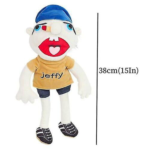 38-58cm New Jeffy Boy The Hand Puppet Plush Toy Soft Stuffed Plush Dolls  Christmas Birthday