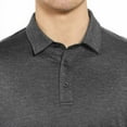 thumbnail image 3 of G.H. Bass & Co. Men's Short Sleeve Cooling Stretch UPF 50 Polo (Black Heather, Medium), 3 of 3