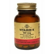 Solgar Vitamin K 100 mcg Tablets, 100 Ct