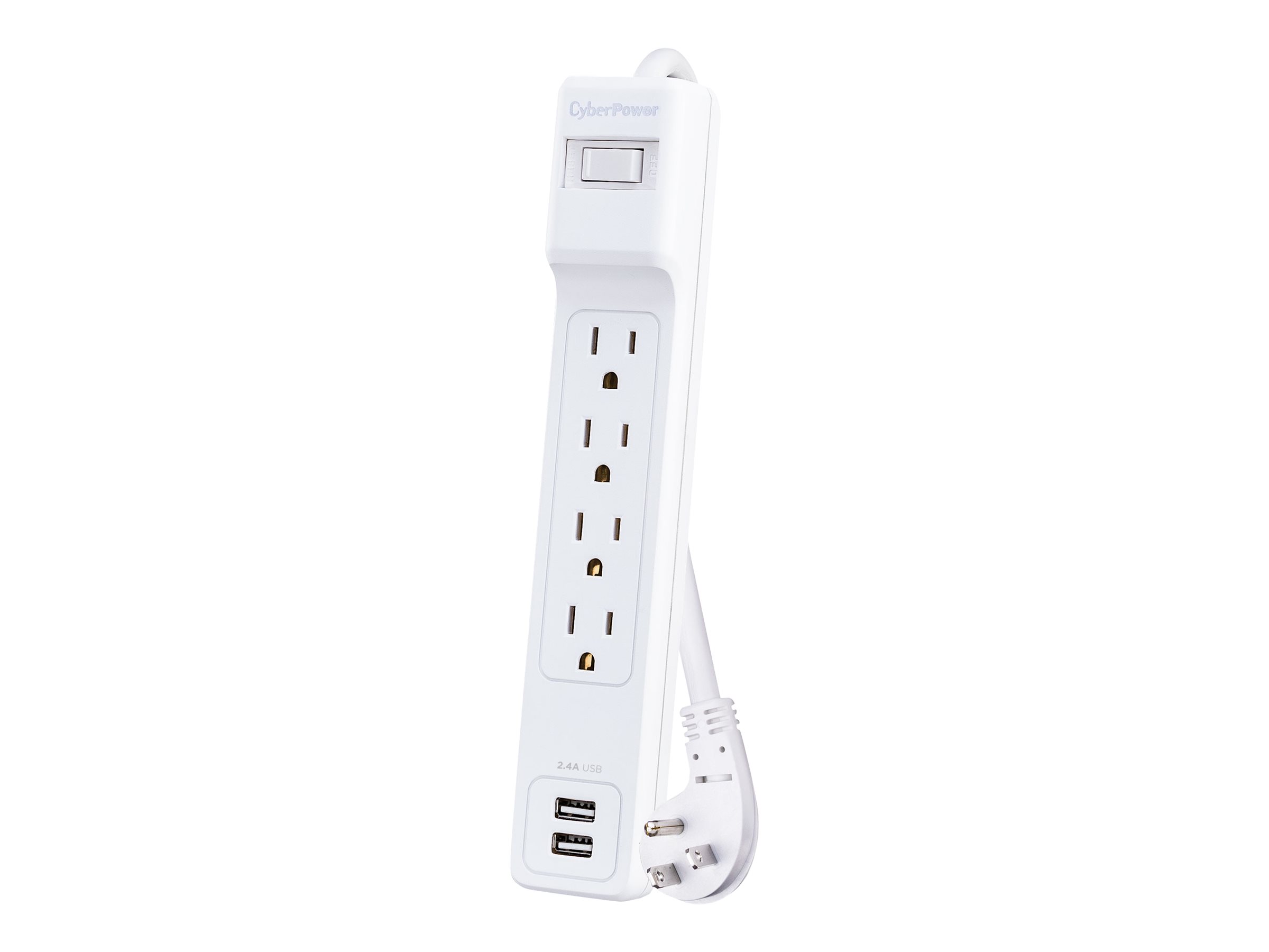 CyberPower P403URC1 Home Office Surge-Protector 4-Outlet Power Strip with 2 USB Ports, 3-Foot Cord