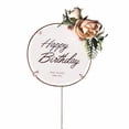 thumbnail image 2 of Toppers de pastel de oro Acrílico Feliz Cumpleaños Decoración de pasteles Suministros Tiradores de pastel multifuncionales con letras, redondos Jooan Hogar, 2 of 2