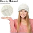 thumbnail image 5 of 2 Sets Winter Hats Gloves for Women Knit Beanie Slouchy Women Winter Brim Hat Women Touchscreen Glove Winter Beanie with Brim, 5 of 7