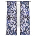 thumbnail image 2 of Impressionist Style Flowers Sheer Curtains 96 Inches Long 2 Panels Modernism Design Light Filtering Semi Sheer Window Curtains Drapes for Bedroom Living Room 52"x96", 2 of 7